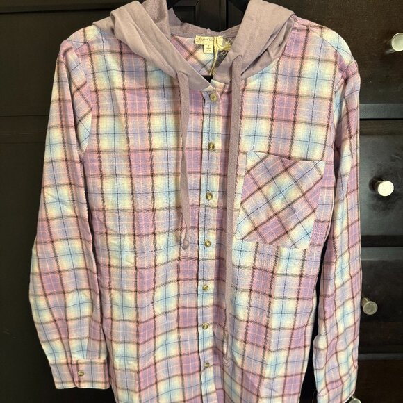 Hem & Thread Purple Plaid Button-Up - Picture 1 of 4